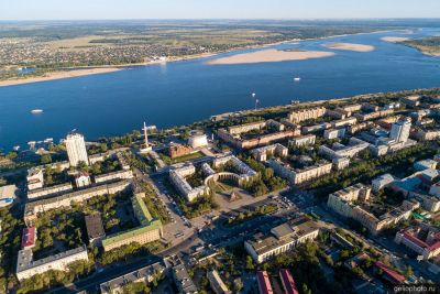 Площадь Ленина в Волгограде с высоты фото