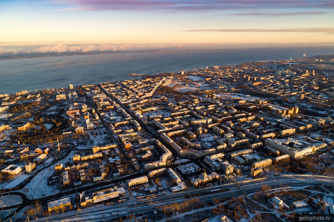 Зимний Петрозаводск с высоты фото