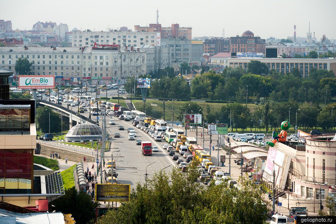 Мост Комсомольский и улица Гагарина в Омске фото