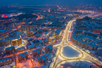 Северный жилой район Сургута с высоты фото