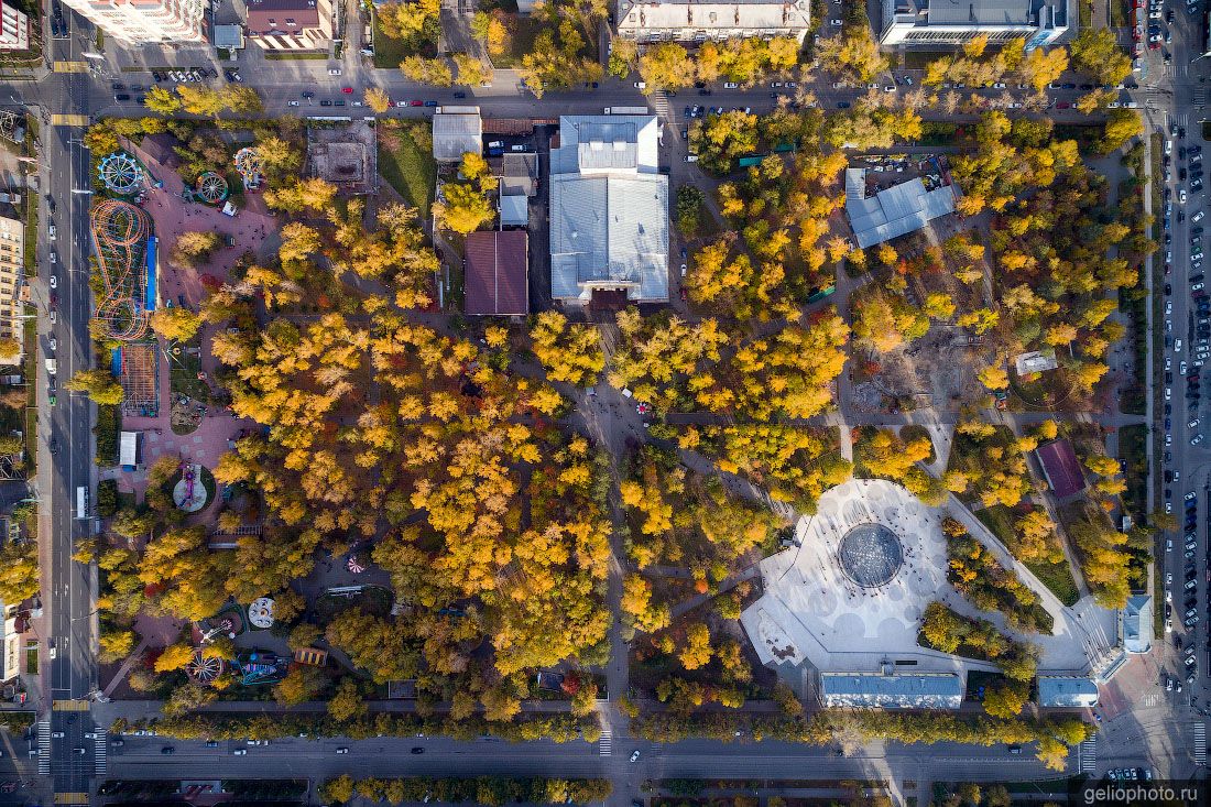 Центральный парк в Новосибирске вид сверху фото