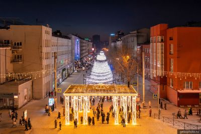 Улица Ленина в Новосибирске зимой фото