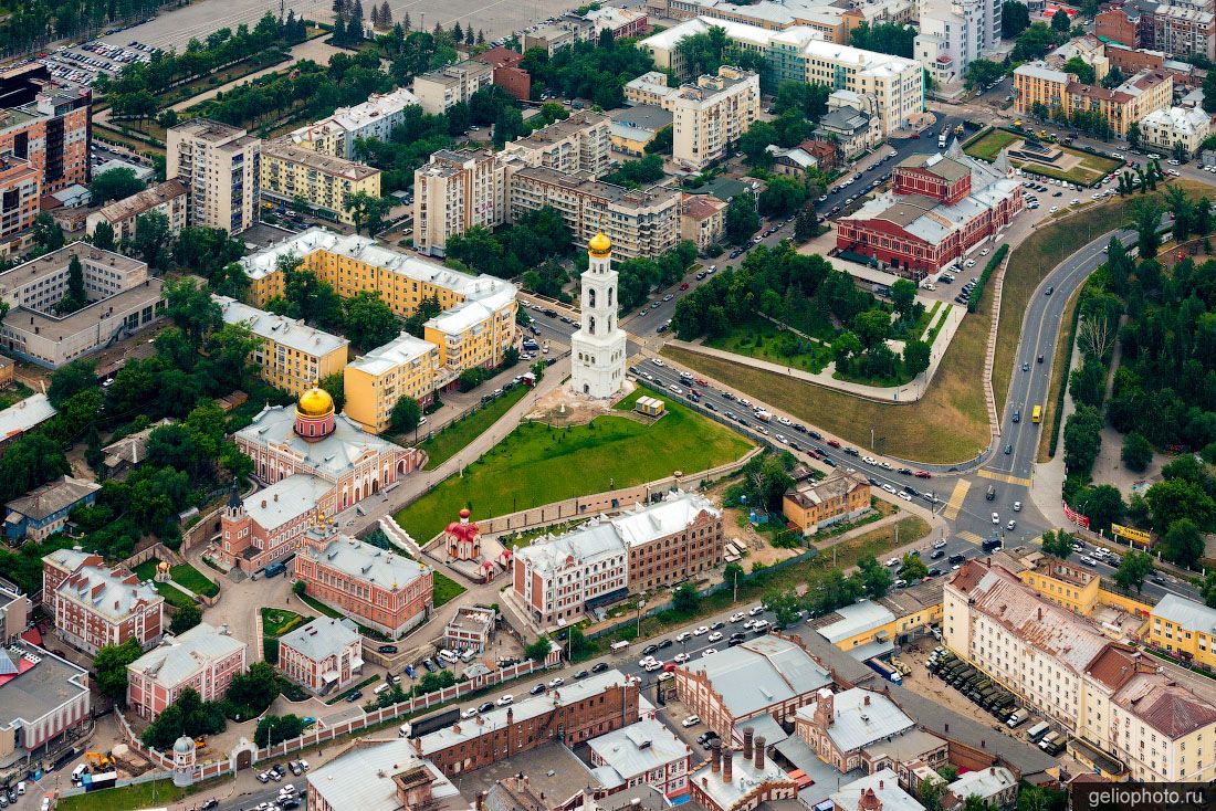 Церковь Николая Чудотворца с высоты в Самаре фото