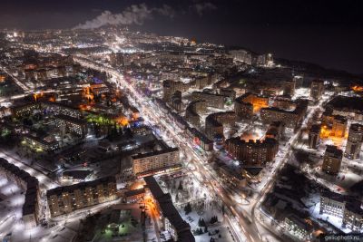 Московский проспект в Чебоксарах с высоты фото