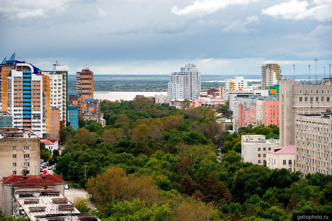 Уссурийский бульвар с высоты фото