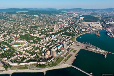 Вид на Новороссийск с высоты фото