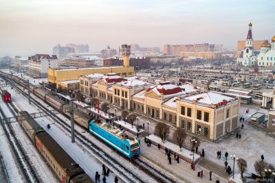 Железнодорожный вокзал Чита с высоты фото