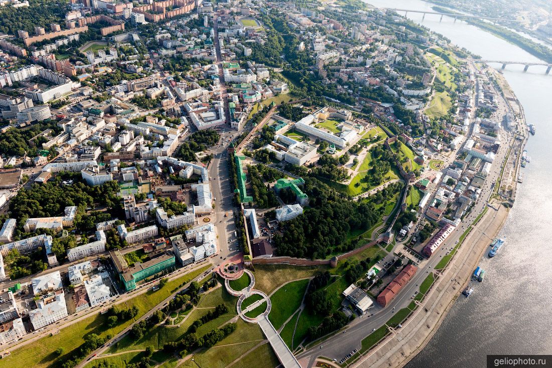 Центр Нижнего Новгорода вид сверху фото