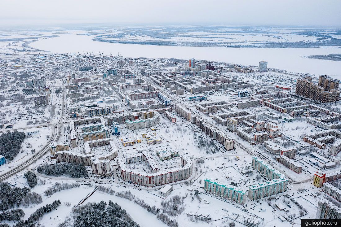 Восточный район Сургута с высоты фото