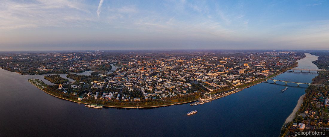 Панорама центра Ярославля с высоты фото