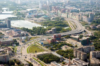 Улица Труда в Челябинске с высоты фото