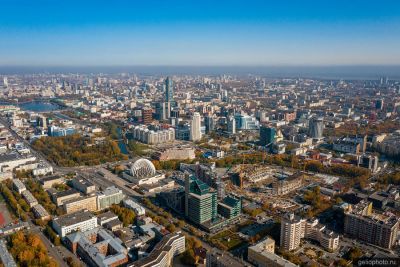 БЦ Саммит в Екатеринбурге с высоты фото