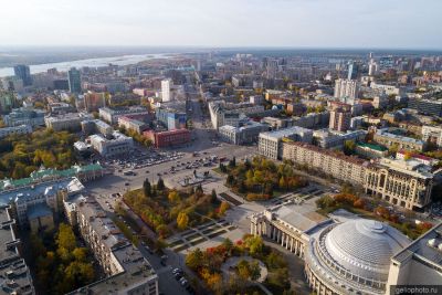 Центр Новосибирска с высоты фото