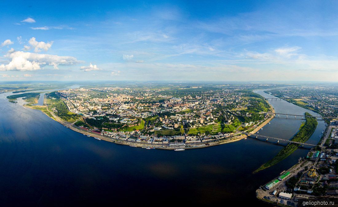 Панорама Нижнего Новгорода с высоты фото