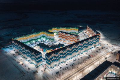 Микрорайон Олимпийский в Надыме с высоты фото