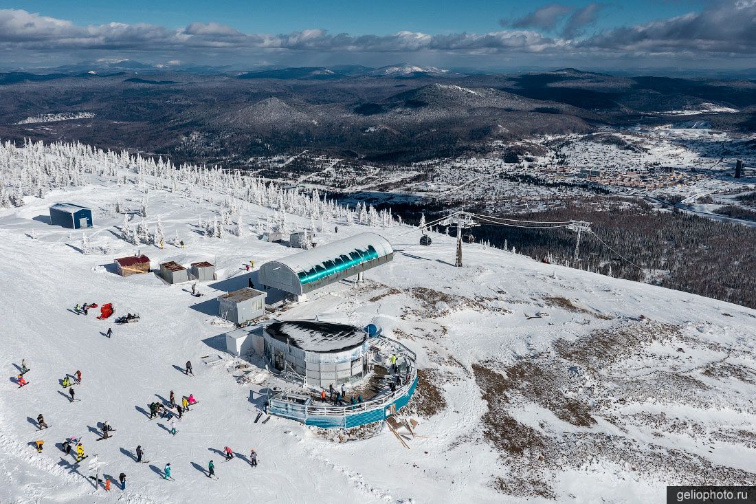 Вершина горы в Шерегеше фото