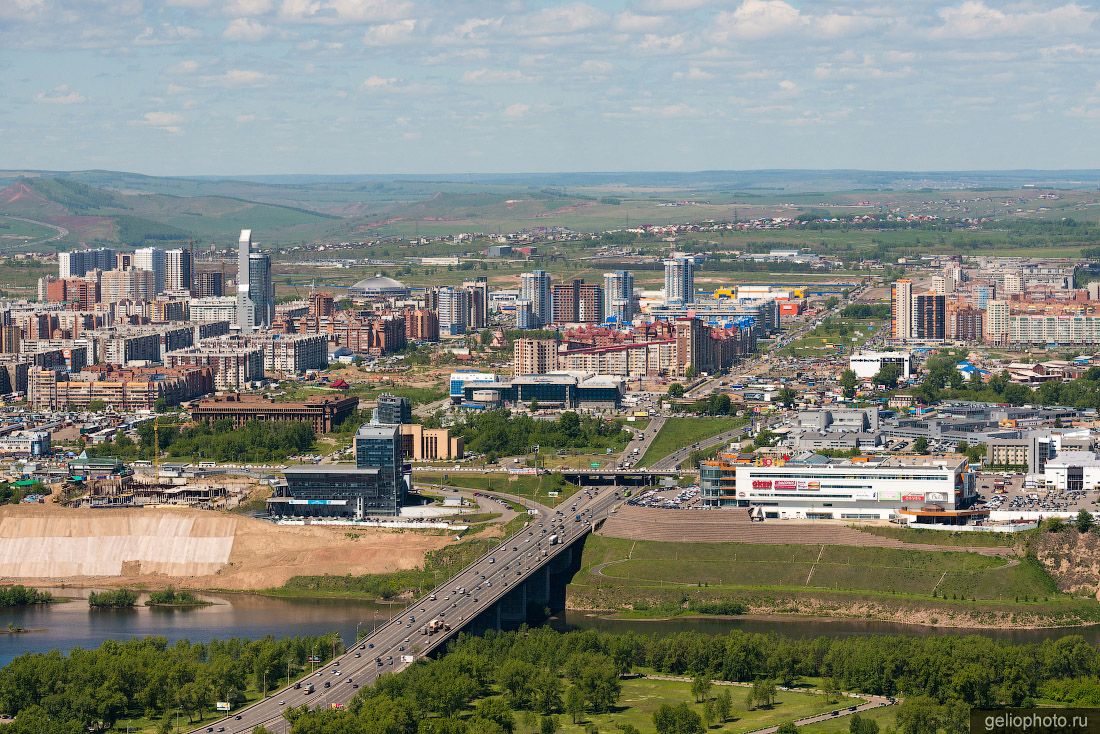 Октябрьский мост имени Федирко в Красноярске фото