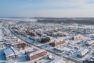 Верх-Чебула с высоты зимой фото