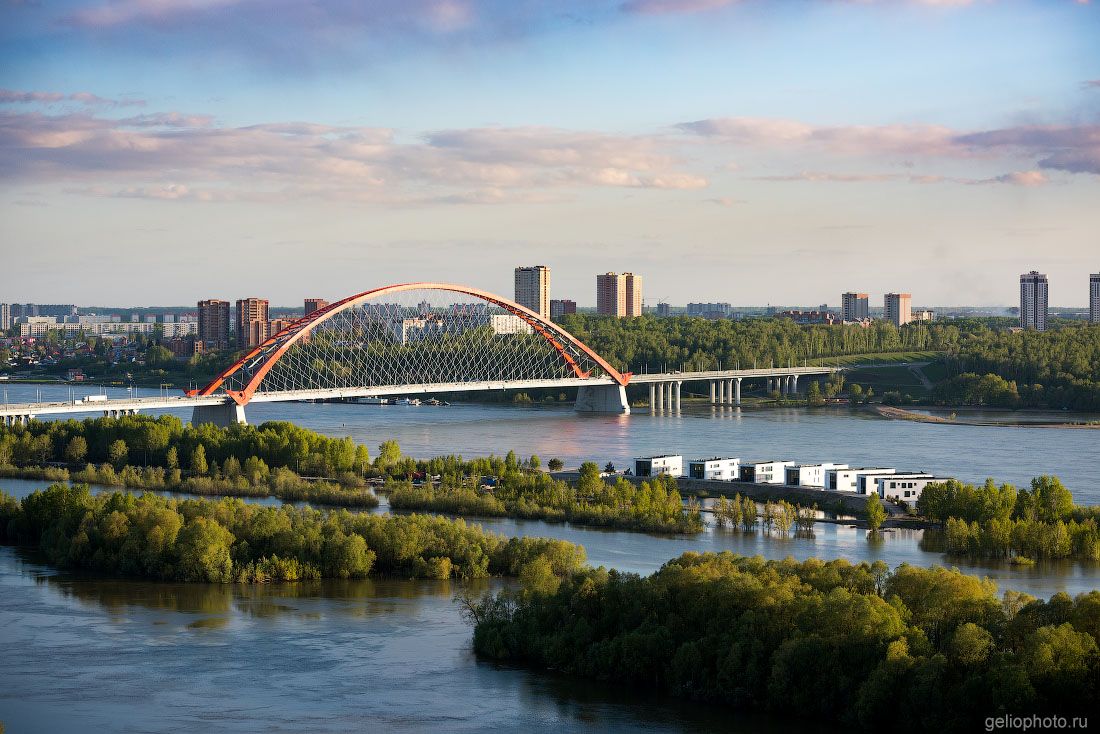 Бугринский мост через Обь в Новосибирске фото