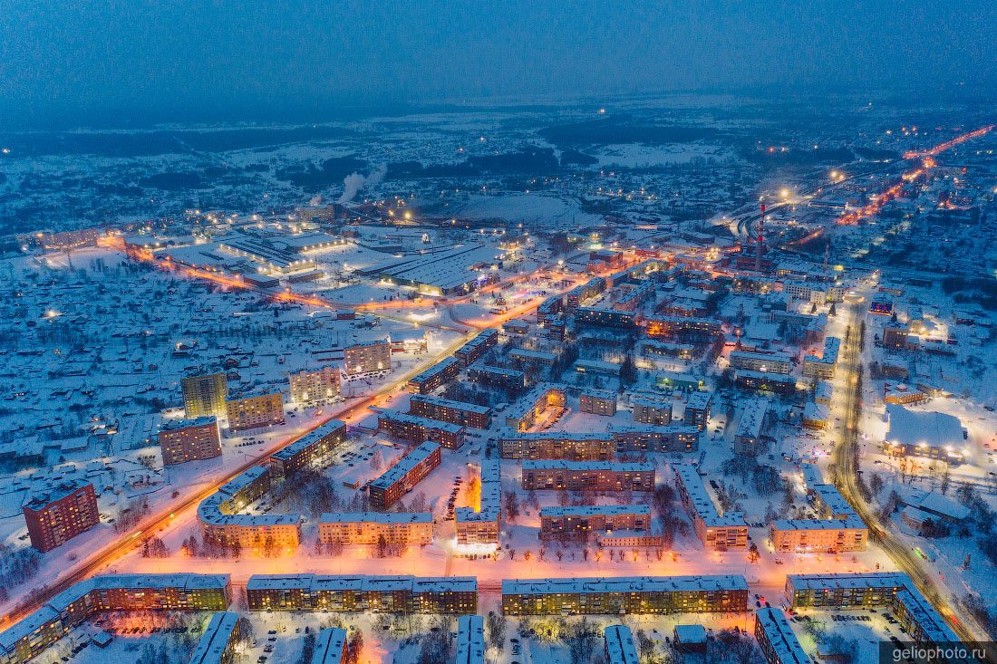 Анжеро-Судженск вечером фото