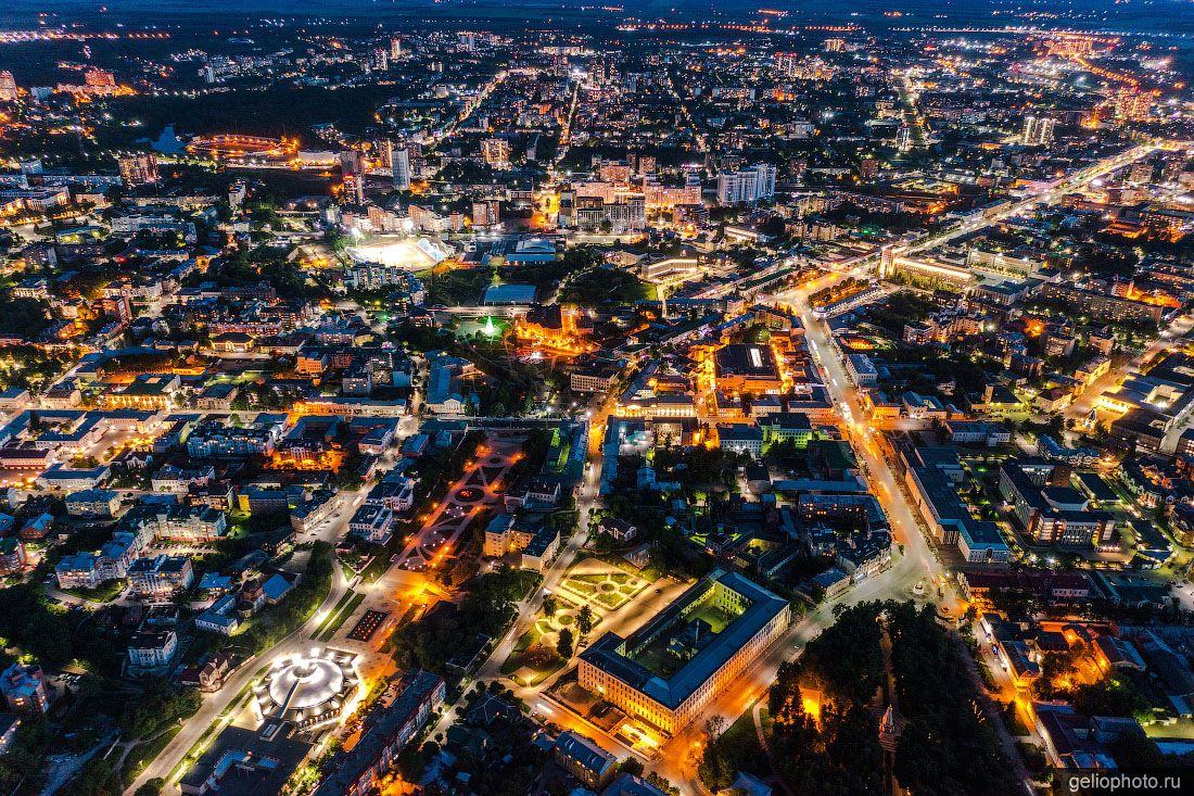 Ночная Рязань с высоты фото