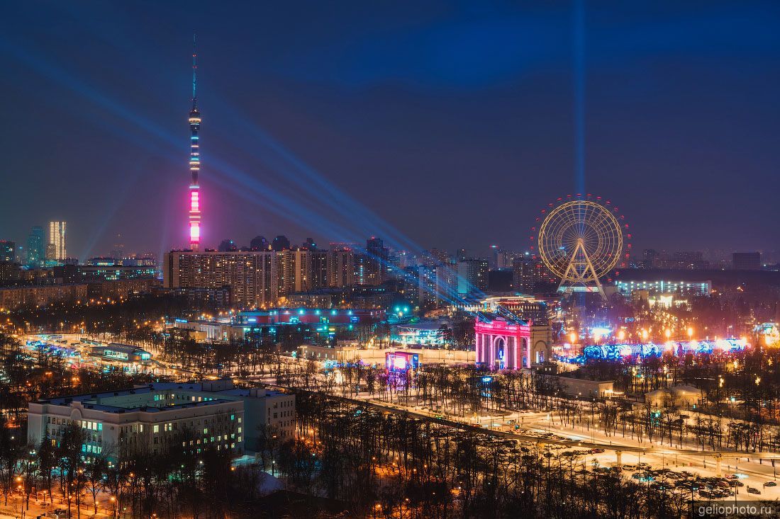 ВДНХ в Москве с высоты фото