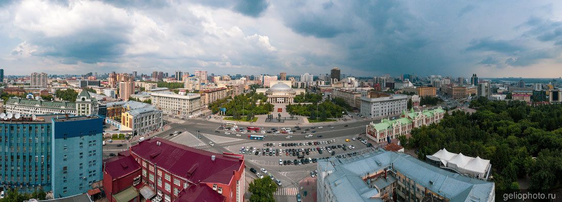 Панорама центра Новосибирска фото