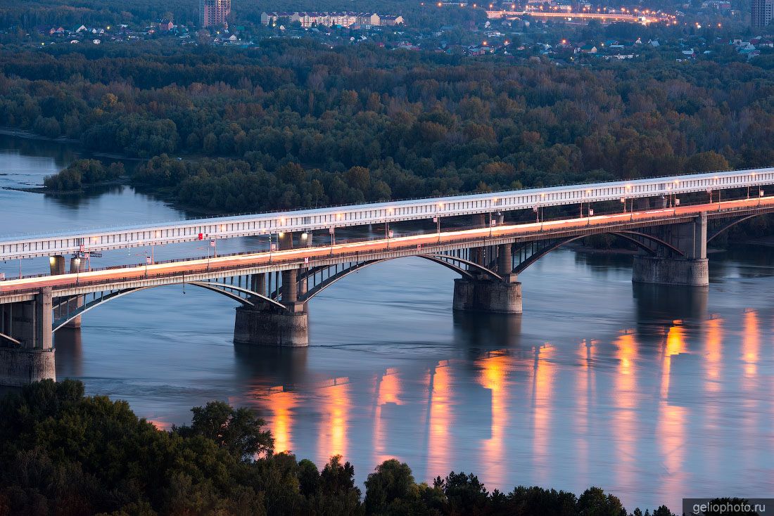 Мосты через Обь в Новосибирске фото