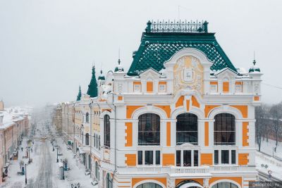 Дворец труда в Нижнем Новгороде зимой фото