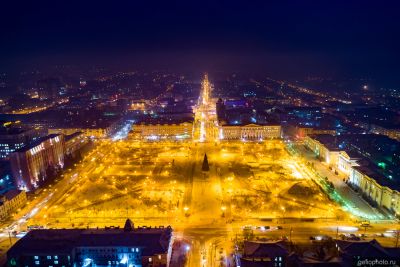 Площади Ленина в Чите ночью фото