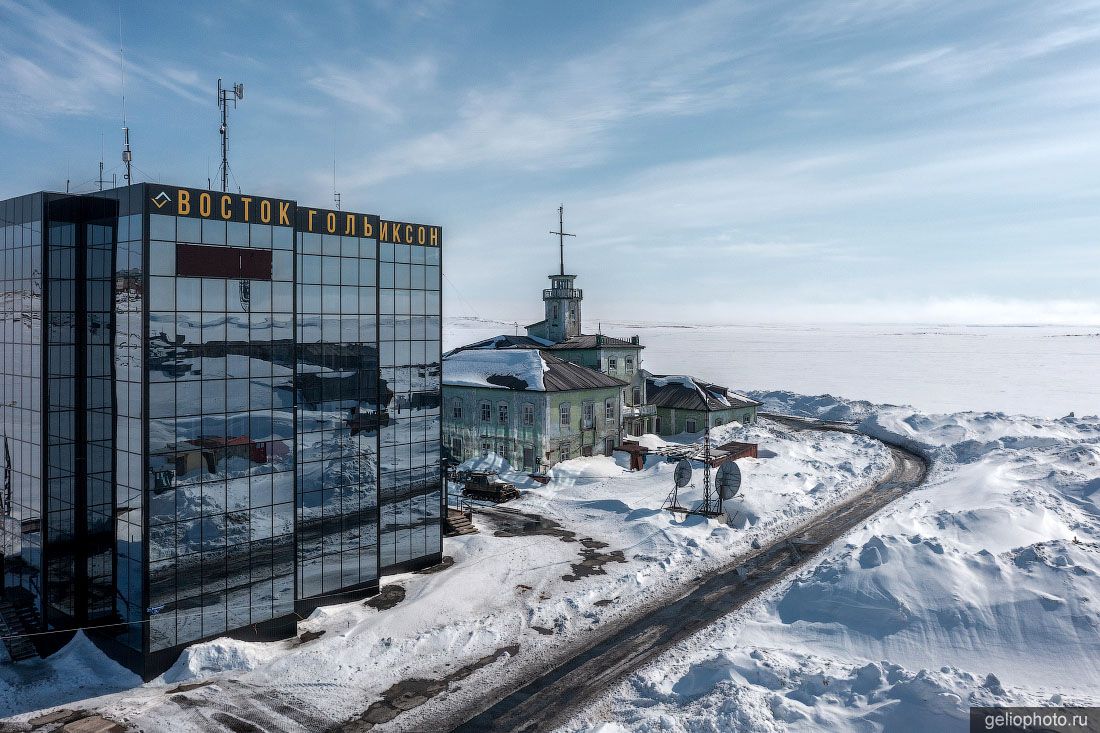 Офис Востокуголь на Диксоне зимой фото