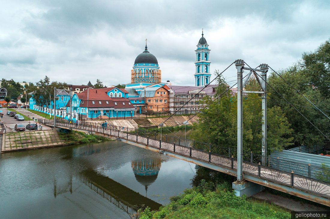 Пешеходный мост через Клязьму в Ногинске фото