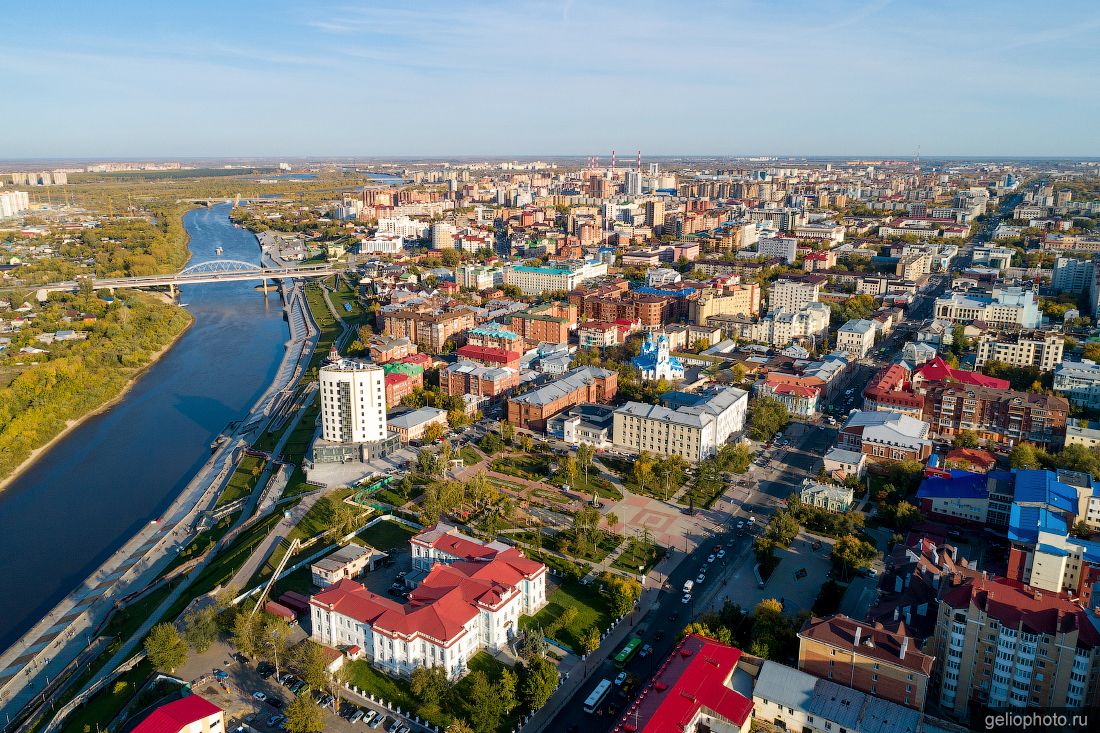 Улица Республики в Тюмени с высоты фото