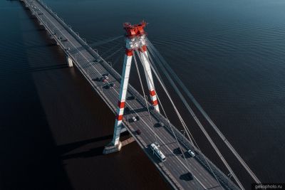 Череповецкий Октябрьский мост с высоты фото