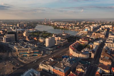 Площадь Тукая в Казани с высоты фото