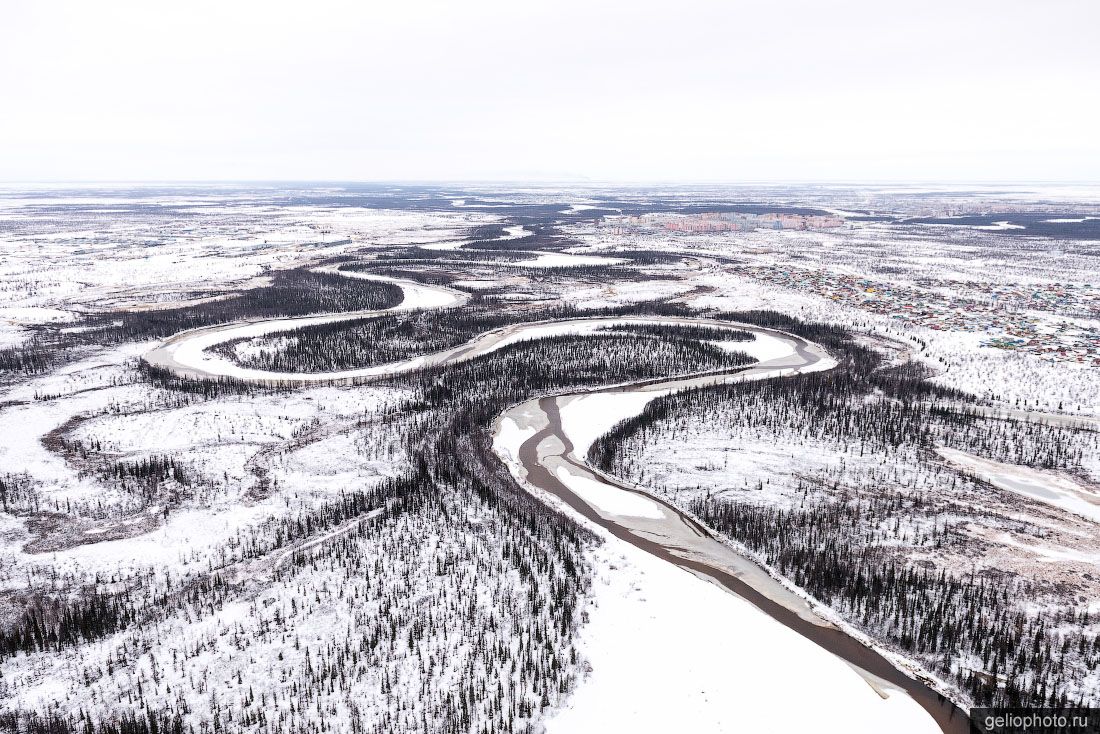 Река Седэяха в Новом Уренгое фото