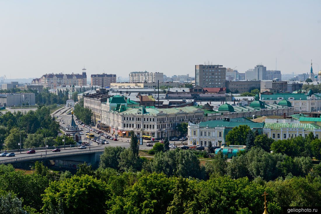 Юбилейный мост и улица Ленина в Омске фото