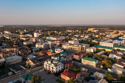 Улица Пушкинская в Оренбурге с высоты фото