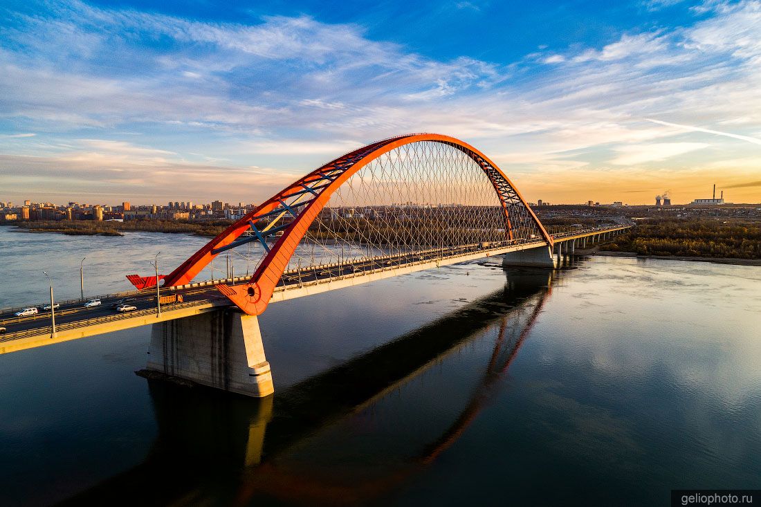 Бугринский мост через Обь в Новосибирске фото