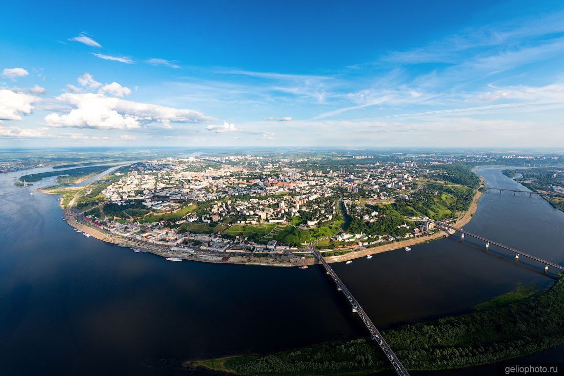 Панорама Нижнего Новгорода с высоты фото
