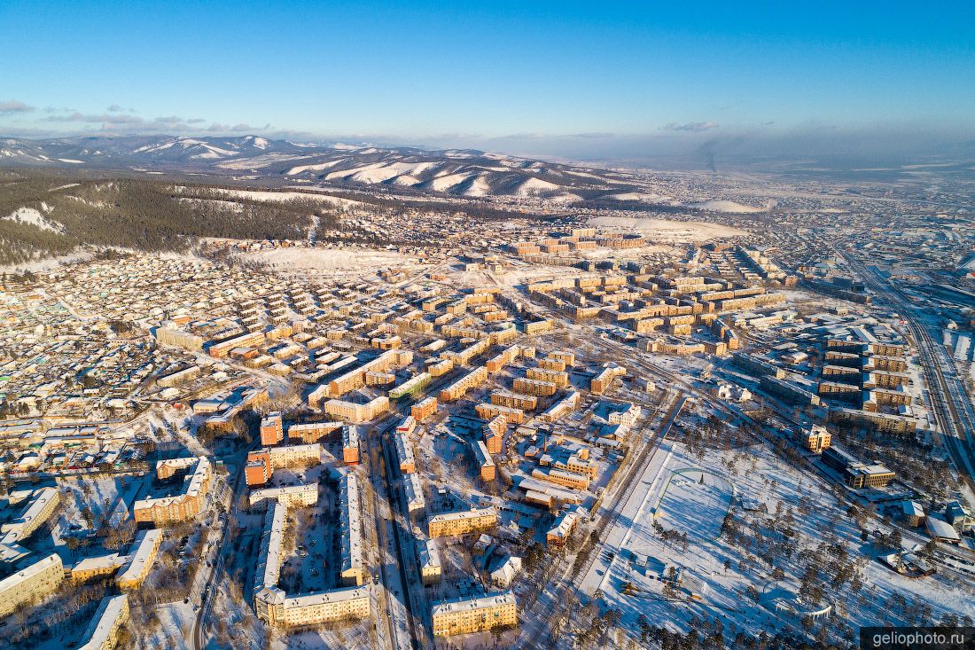 Жилые кварталы Улан-Удэ с высоты фото