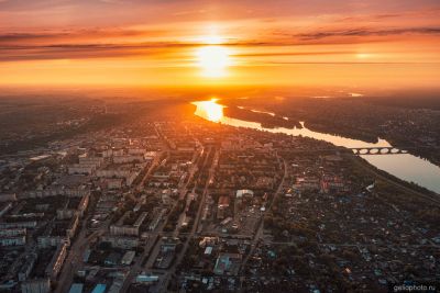 Бийск на рассвете с высоты фото