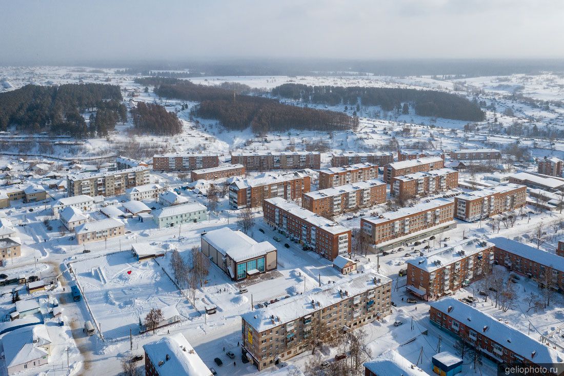 Центр Яшкино зимой фото