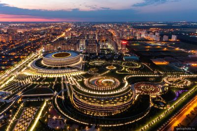 Парк Галицкого в Краснодаре вечером фото