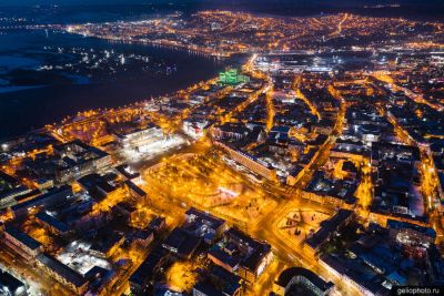 Сквер Кирова в Иркутске с высоты фото