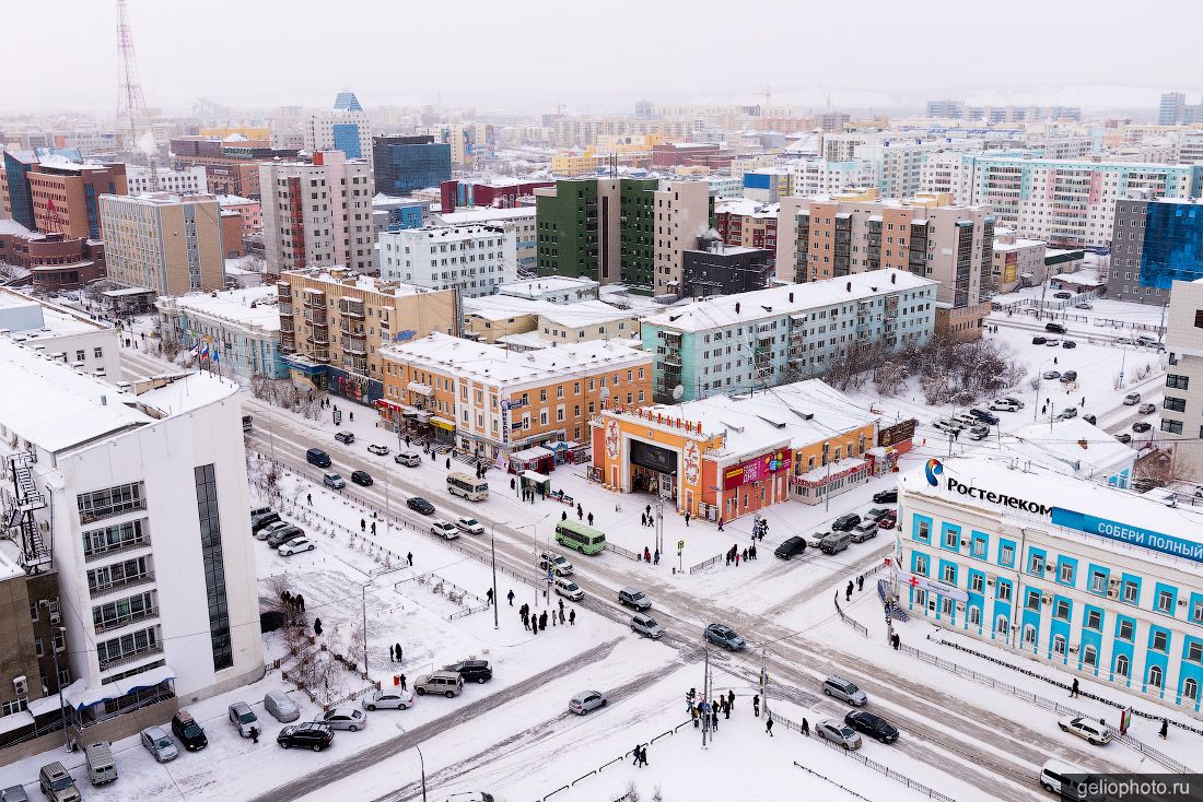 Центр Якутска с высоты фото