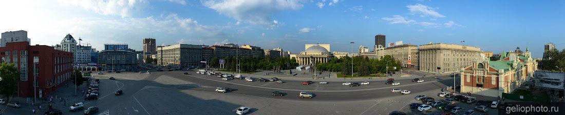 Панорама площади Ленина Новосибирска фото