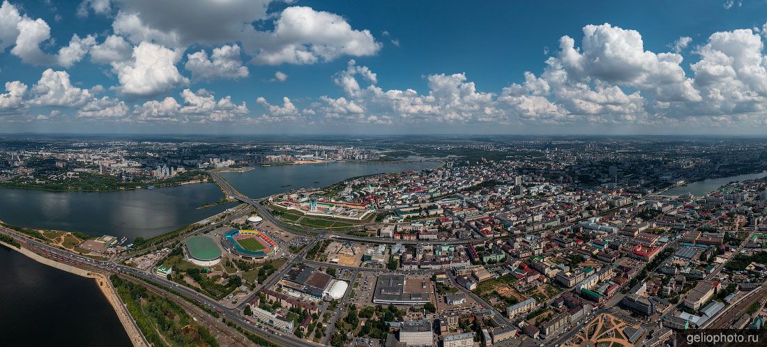 Панорама Казани с высоты фото