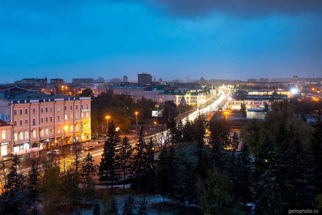 Вечерний Омск с высоты фото