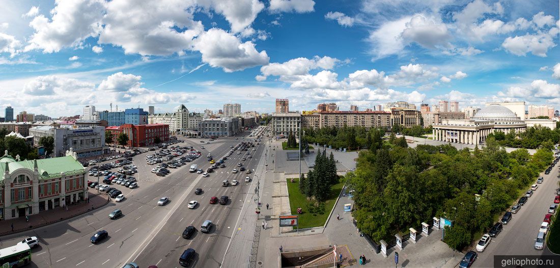 Панорама центра Новосибирска фото
